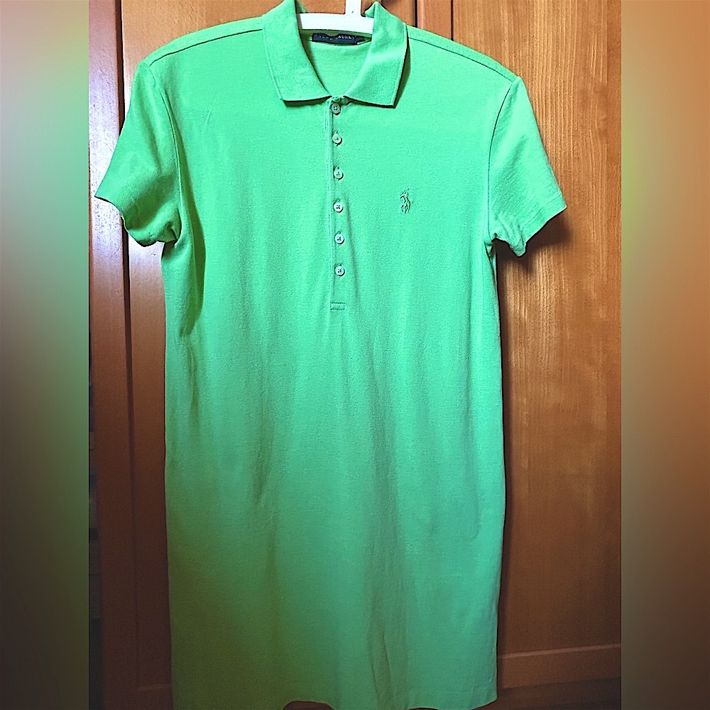 Ralph Lauren Lime Green Cotton Polo Dress size S
